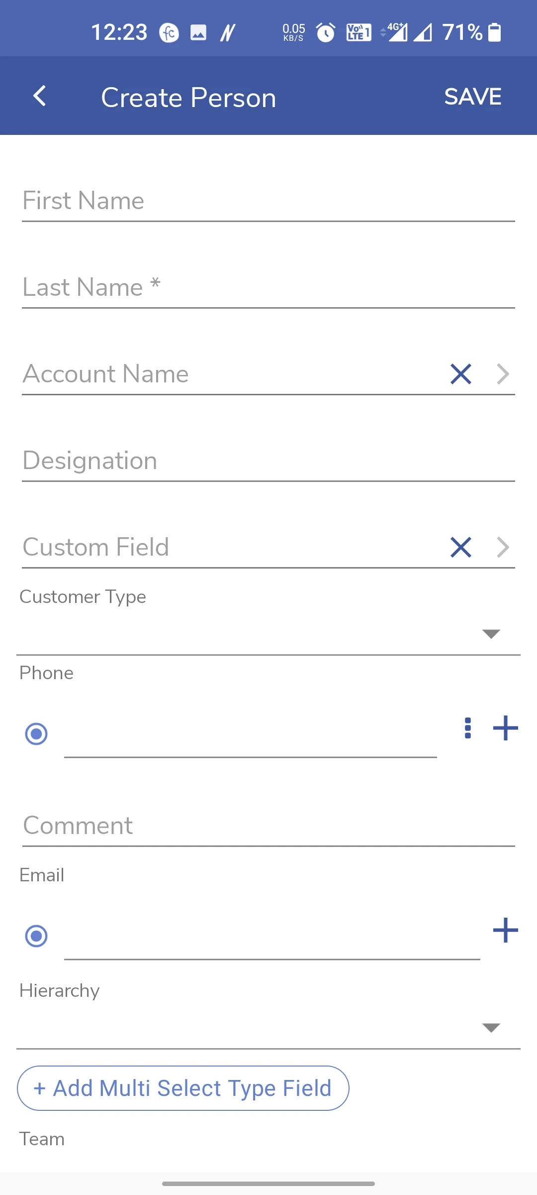 Sangam Mobile CRM screenshot